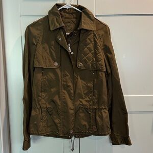 Women’s Massimo Dutti Olive Green Quilted Jacket